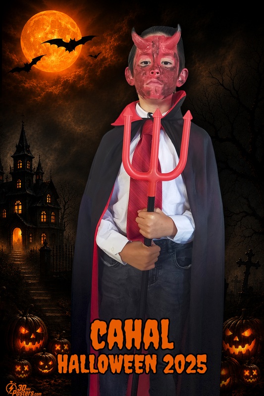 Halloween personalized poster example